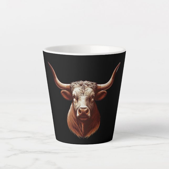 Brown Texas longhorn Milchtasse (Vorderseite)