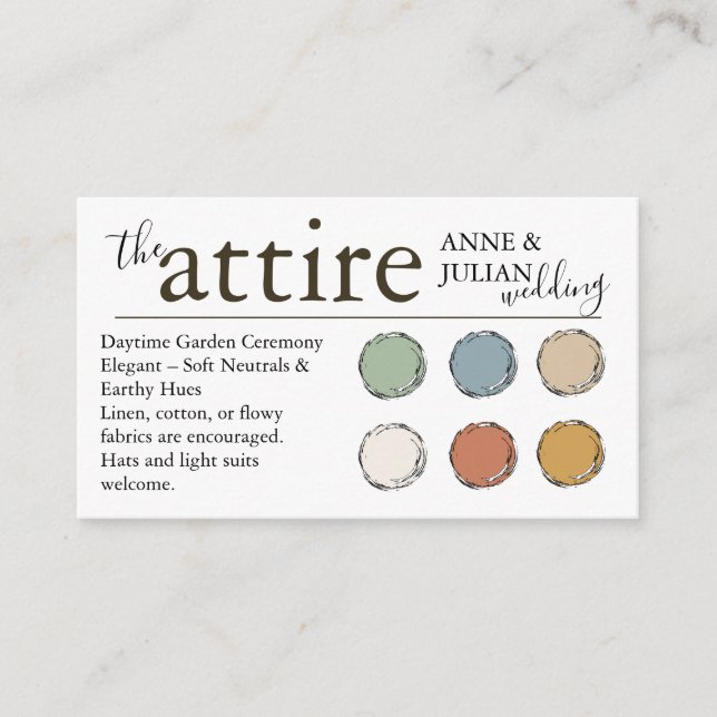 Brown The Attire QR Code enclosure Card  Begleitkarte (Vorderseite)