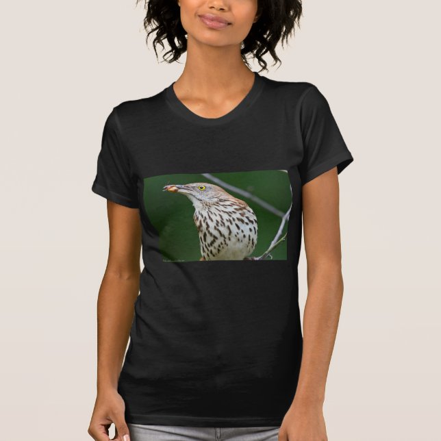 Brown Thrasher w/Catch of the Day Geschenke Beklei T-Shirt (Vorderseite)