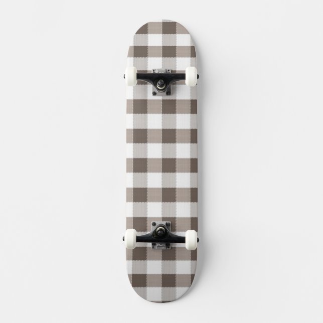 Brown-Tischdecke-Muster Skateboard (Vorderseite)