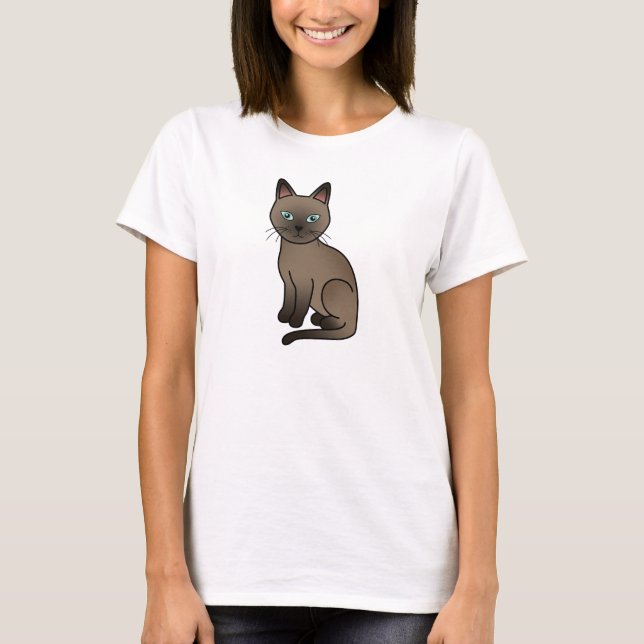 Brown Tonkinese Cat T-Shirt (Vorderseite)