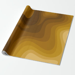 Brown Topographic Map Wrapping Geschenkpapier