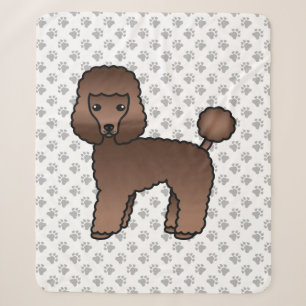 Brown Toy Poodle Niedlich Cartoon Dog Sherpadecke