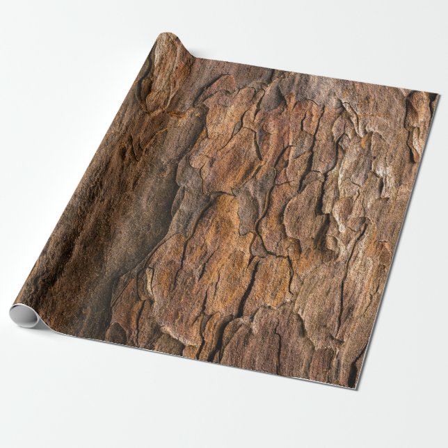 Brown tree bark in closeup photography geschenkpapier (Ungerollt)