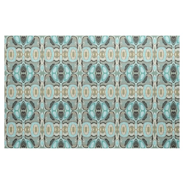 Brown Türkise Green Bali Batik Style Muster Stoff (Fat Quarter (45,7 x 55,9 cm))