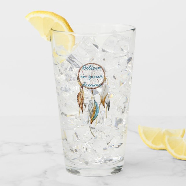 Brown Turquoise Dream Catcher Glas (Vorderseite Ice)