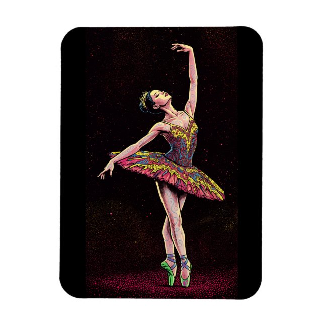 Brown Tutu Ballerina Puzzle - Stunning Dance Art w Magnet (Vertikal)
