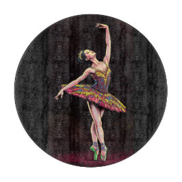 Brown Tutu Ballerina Puzzle - Stunning Dance Art w Schneidebrett