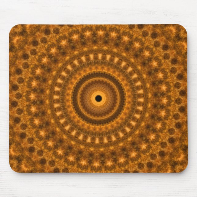 Brown u. Goldspirles Fraktal Design Mousepad (Vorne)