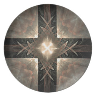 Brown und Creme Teller