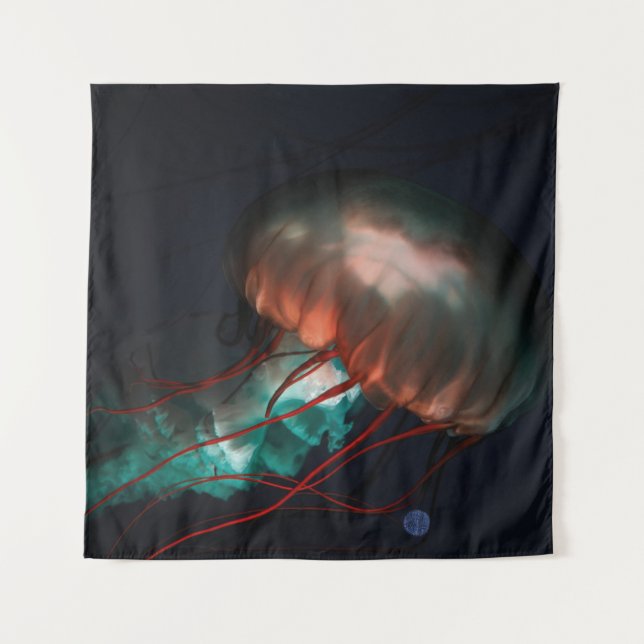 BROWN UND GREEN JELLYFISH WANDTEPPICH (Vorderseite)