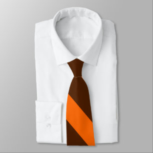 Brown und orange Hochschulstreifen-Krawatte Krawatte
