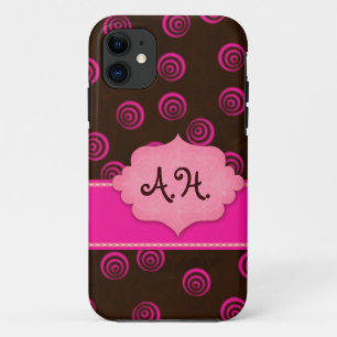 Brown und Rosa Wirbler Girly iPhone 5 Fall Case-Mate iPhone Hülle