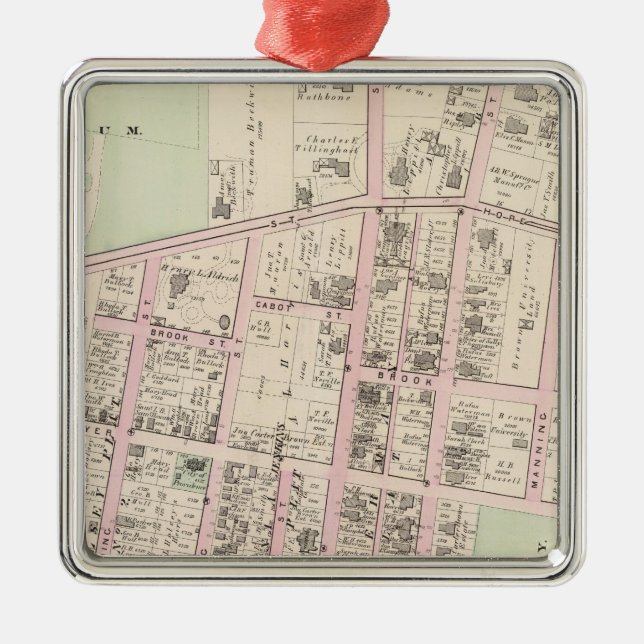 Brown University Silbernes Ornament (Vorne)