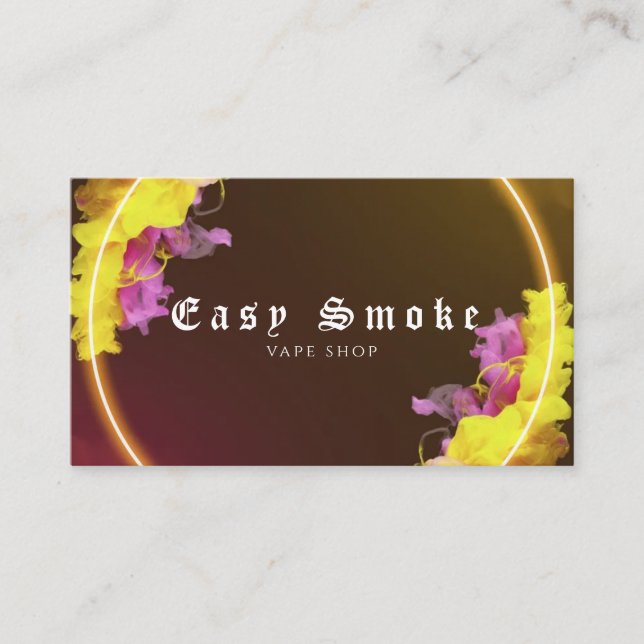 Brown Vape Shop Business Card Visitenkarte (Vorderseite)