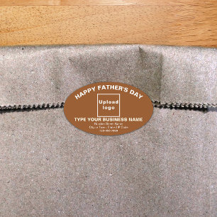 Brown Vatertag Oval Shape Sticker