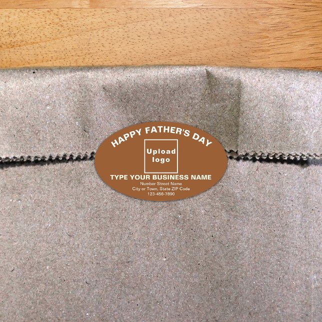 Brown Vatertag Oval Shape Sticker (Von Creator hochgeladen)