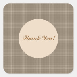 Brown Vielen Dank Quadratischer Aufkleber