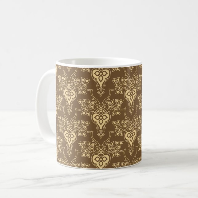 Brown Viktorianisch Floral Coffee Tasse (Vorderseite Links)