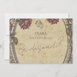 Brown Vintag Classic Wedding Einladung Bridesmade