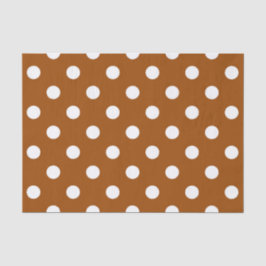 Brown White Polka Dots Design Seidenpapier