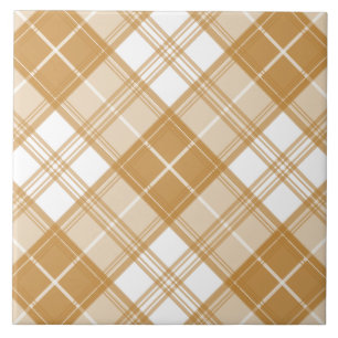 Brown White Tartan Muster yxm0uat9 Fliese