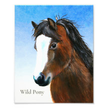 Brown Wild Pony Wassercolor Malerei