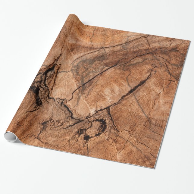 Brown Wood Geschenkpapier (Ungerollt)