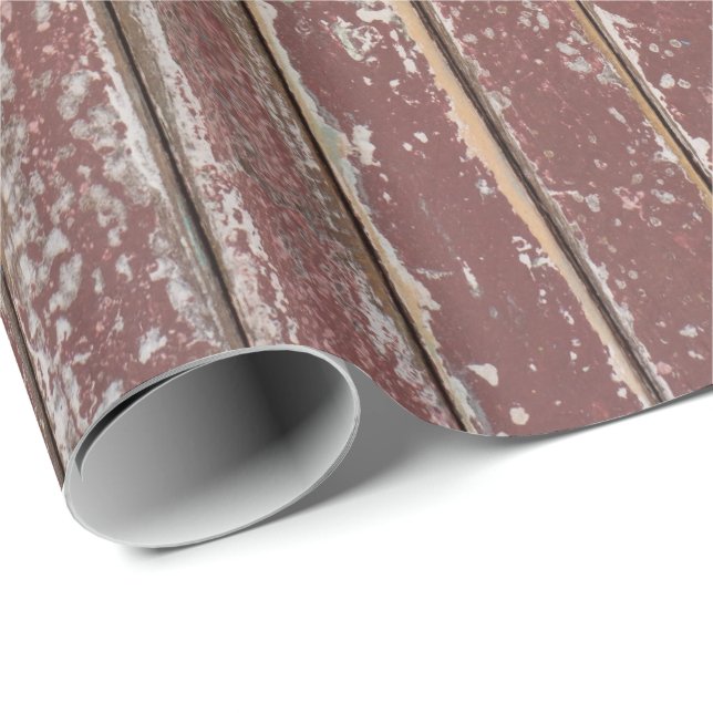 Brown Wood Wrapping Paper Geschenkpapier (Rolleneckpunkt)