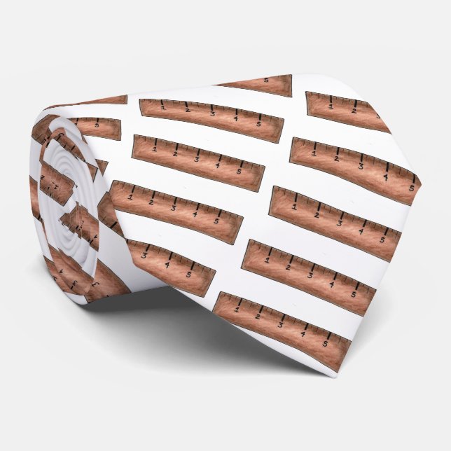 Brown Wooden Ruler Math Lehrer Lehren Geschenke Kr Krawatte (Gerollt)