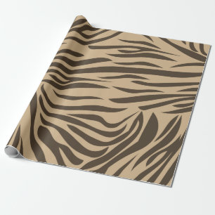 Brown Zebra Print Geschenkpapier