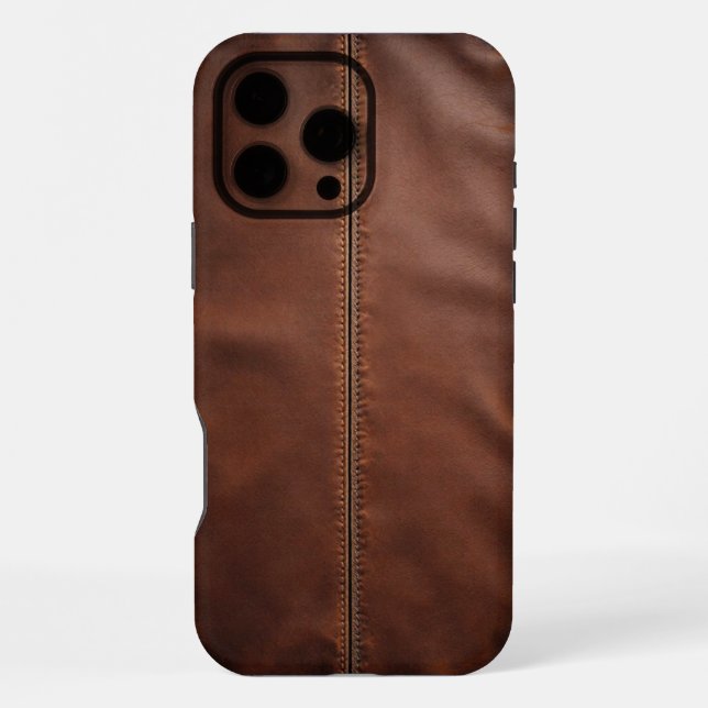 Brown Zippered Sleeve iPhone Hülle (Rückseite)