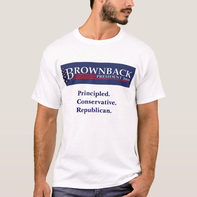 BROWNBACK FÜR PRÄSIDENTEN T - Shirt (Vorderseite)