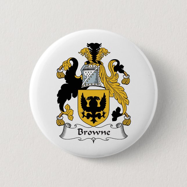 Browne Familienwappen Button (Vorderseite)