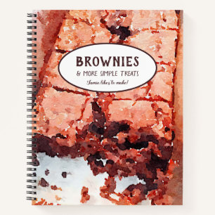 Brownie & andere Leckereien personalisiertes Kochb Notizbuch
