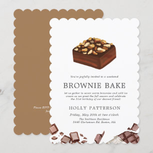 Brownie-Backen Kleine Wochenendzusammenkunft Einladung