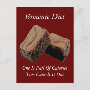 Brownie Diet Card Postkarte