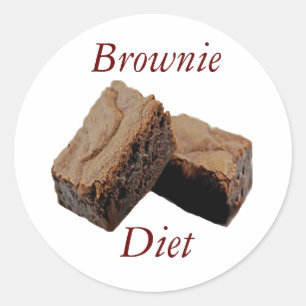 Brownie Diet Runder Aufkleber