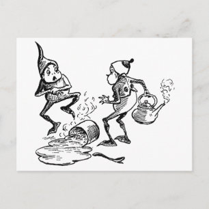 Brownie hält schmerzende Hand Postkarte