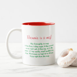 Brownie in einer Tasse Rezept personalisierte Mug