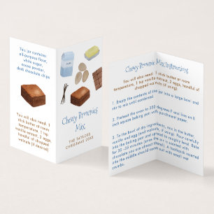 Brownie Mix Homemade DIY Weihnachtsgeschenk Visitenkarten