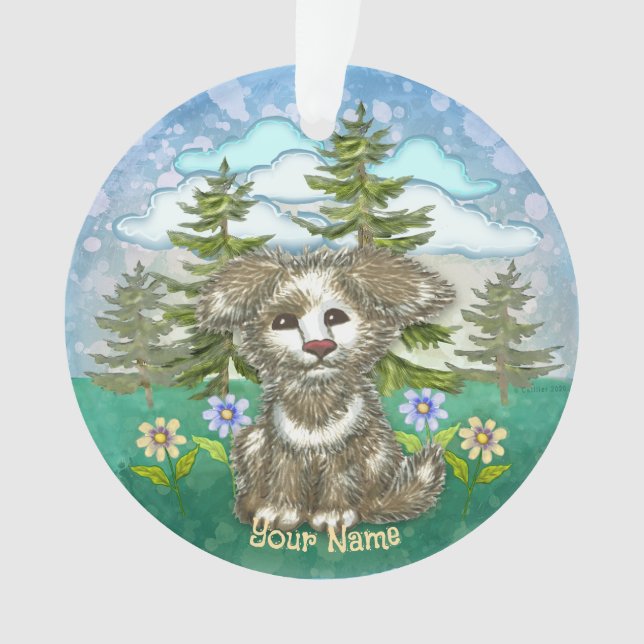 Brownie Pup Hund  Ornament (Vorderseite)