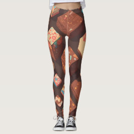 Brownie Retro Personalisiertes Muster Leggings