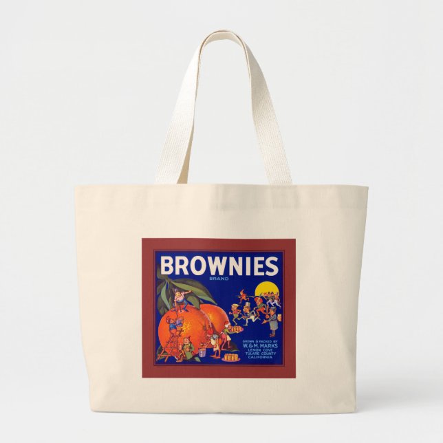 Brownies Brand California Orange Jumbo Stoffbeutel (Vorne)