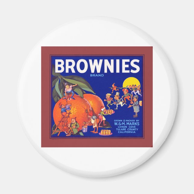 Brownies Brand California Orange Magnet (Vorne)