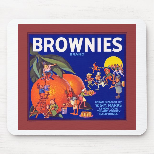 Brownies Brand California Orange Mousepad (Vorne)