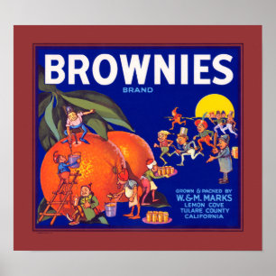 Brownies Brand California Orange Poster