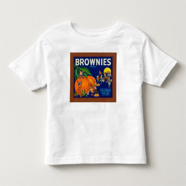 Brownies Brand Citrus Crate Label Kleinkind T-shirt (Vorderseite)