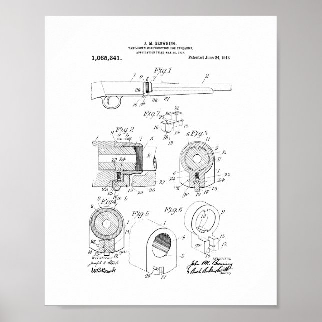 Browning 22 Semi-Auto Rifle and Remington model 24 Poster (Vorne)