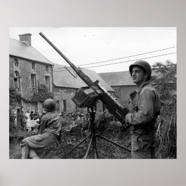 Browning 50 cal M2 Machine Gun Weltkrieg II Poster (Vorne)